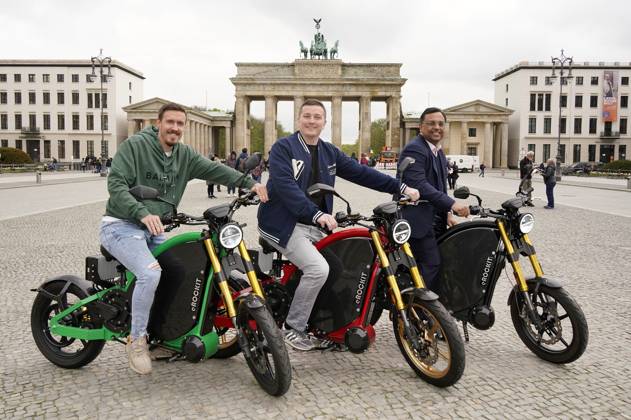 eROCKIT promotion event at the Brandenburg Gate in Berlin