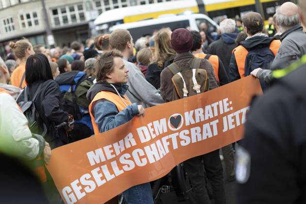 Berlin, protest march of climate activists Last Generation