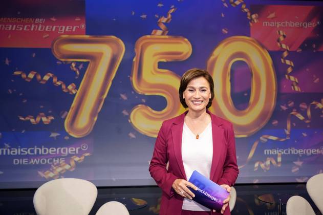 750th broadcast of the ARD talk show Maischberger in Berlin