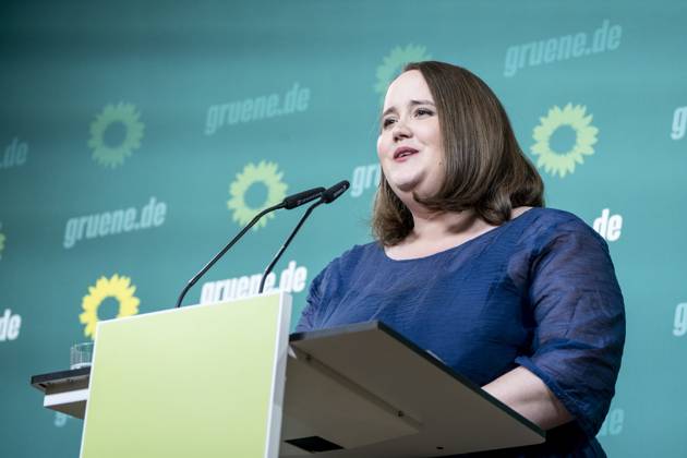 Germany, Bündnis 90 Die Grünen Press conference with Ricarda Lang in Berlin