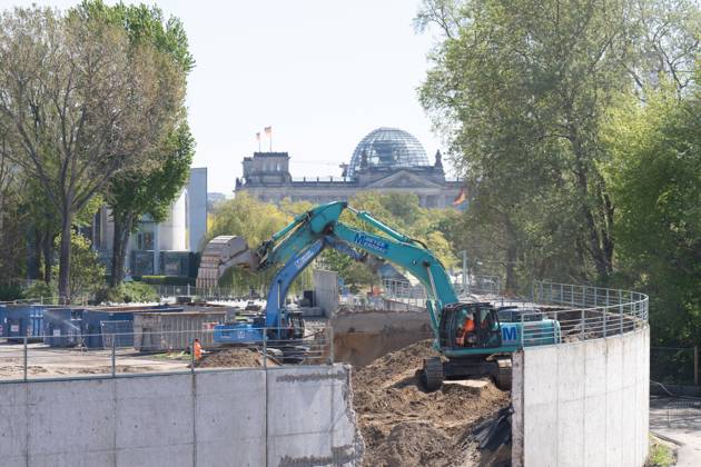 Berlin, construction work on the extension to the Federal Chancellery