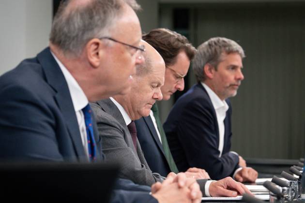 Berlin, Press Conference after Minister Presidents Conference Refugee Summit