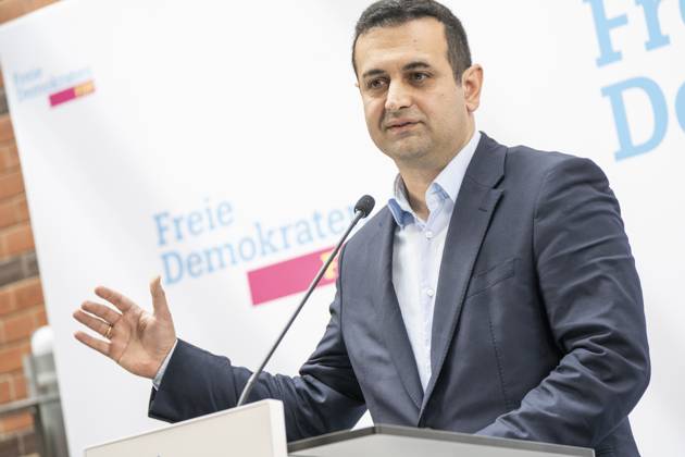 Berlin, FDP press conference with Bijan Djir-Sarai