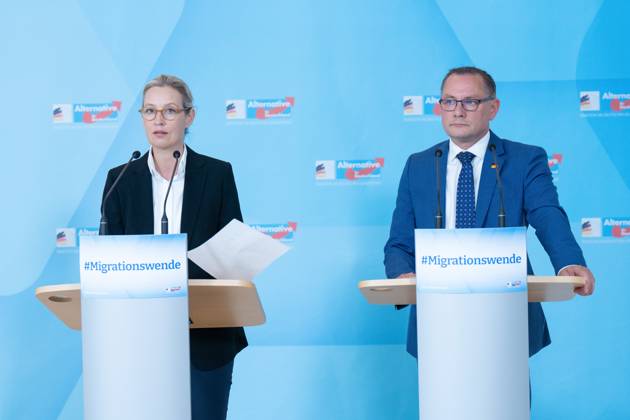 Berlin, AfD Press Conference with Alice Weidel and Tino Chrupalla