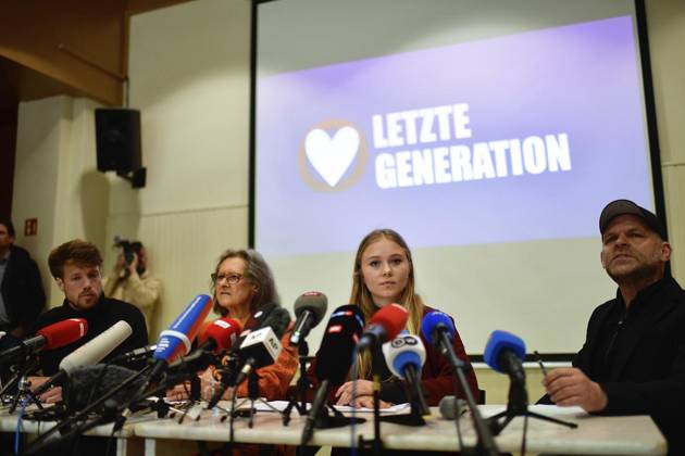 Berlin, Press Conference of the group Last Generation