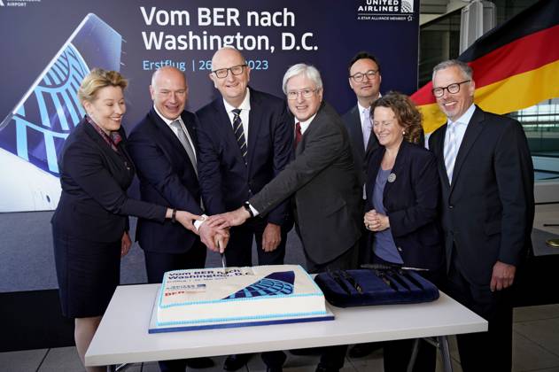 Berlin, event on the occasion of United Airlines first flight from BER to Washington D.C.