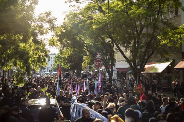 Berlin, demonstration against prison sentence for Lina E.