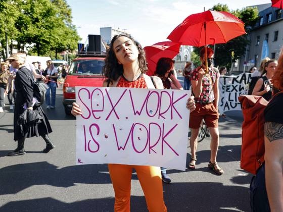 Berlin, sex workers demonstrate against the Prostitutes Protection Act