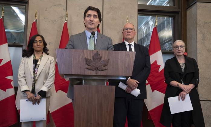 Canada, Justin Trudeau Press Conference in Ottawa