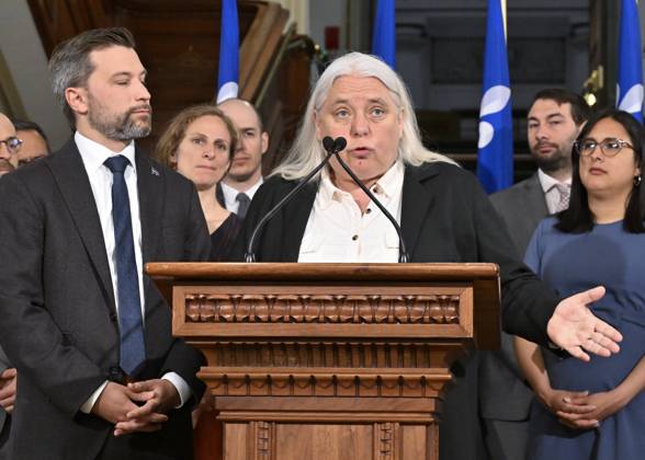 Canada, Manon Masse and Gabriel Nadeau-Dubois Press Conference in Quebec City