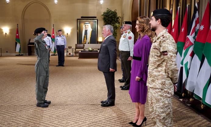 Princess Salma bint Abdullah of Jordan is a fighter pilot, archive pictures
