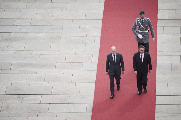 Berlin, Olaf Scholz receives Li Qiang