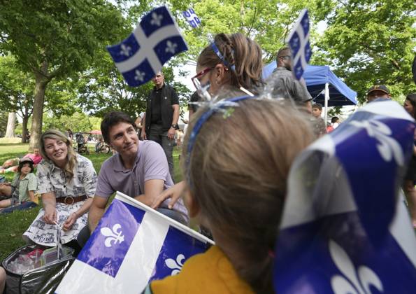 Canada, Prime Minister Trudeau visits folk festival in Quebec