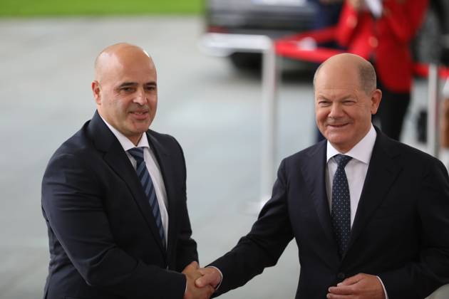 Germany, Chancellor Olaf Scholz meets Northern Macedonias Prime Minister Dimitar Kovacevski in Berlin