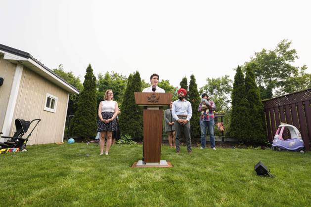 Canada, Prime Minister Justin Trudeau Press Event in Mississauga