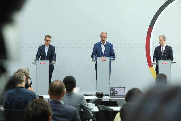 Berlin, press conference after CDU Germany committee meeting at Konrad Adenauer House