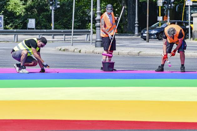 Berlin, Progress Pride flag at Großer Stern