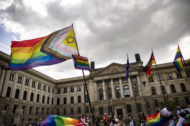 Berlin, Bundesrat raises the rainbow flag for CSD on Saturday, archive photos