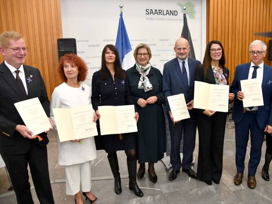Saarbrücken, Verleihung der Verdienstorden zur deutsch-französischen Zusammenarbeit im Saarland