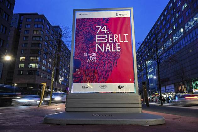 Berlin, posters announce the 74th Berlinale