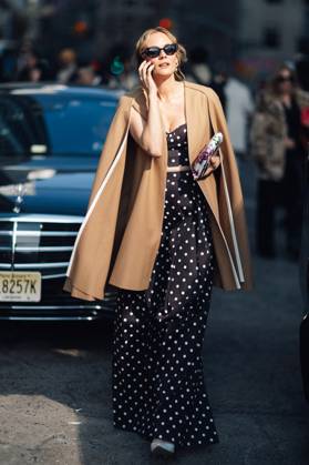 New York Fashion Week, Diane Kruger as guest at the Carolina Herrera fashion show