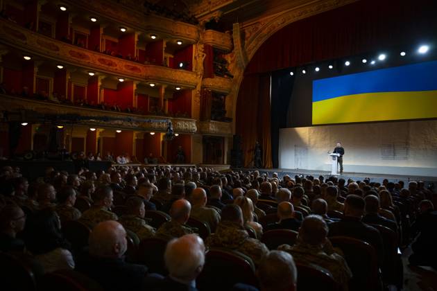 Ukraine, Wolodymyr Selenskyj während Verleihung des Taras Schewtschenko Preises in Kiew