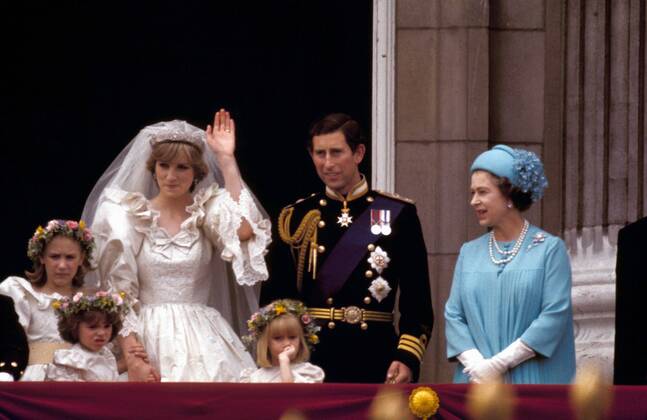 British heir to the throne Prince Charles and Lady Diana Spencer marry, 40th anniversary on 29 July