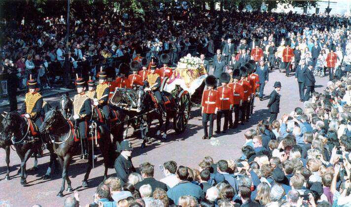 Princess Diana is buried 20 years ago on 6 September 1997 after a funeral service