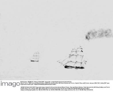IMAGO International History, Antarctic Expeditions, James Clark Ross, discovery of Mount Erebus and Mount Terror 1839-1843