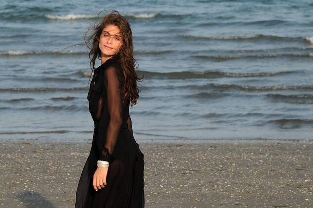72nd Venice Film Festival: Photocall Elisa Sednaoui on the beach