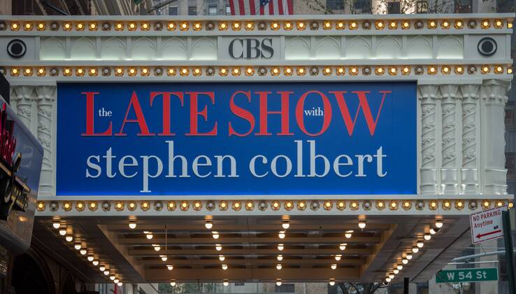 Late Show: Premiere with talk show host Stephen Colbert