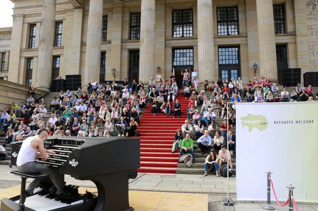Refugees Welcome Concert at the Gendarmenmarkt in Berlin