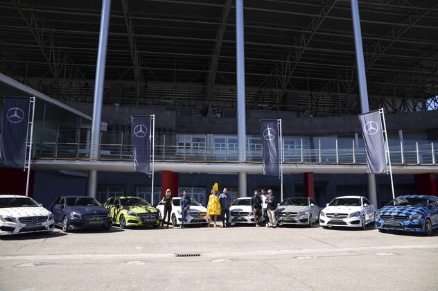 Designer limousines for the Mercedes Benz Fashion Week