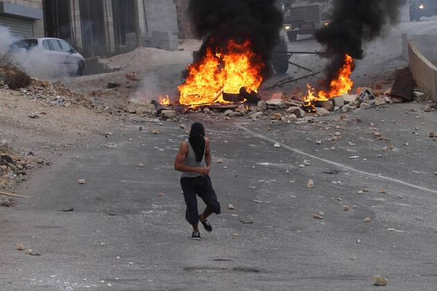 Riots in Nablus, West Bank - Palestine