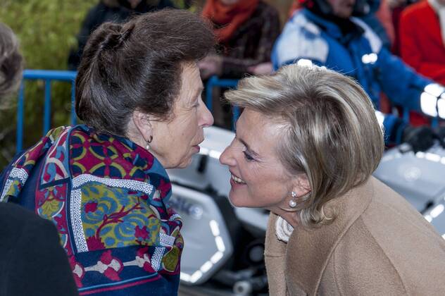 Princess Anne and Princess Astrid of Belgium at the inauguration of the Edith Cavell bust in Brussels