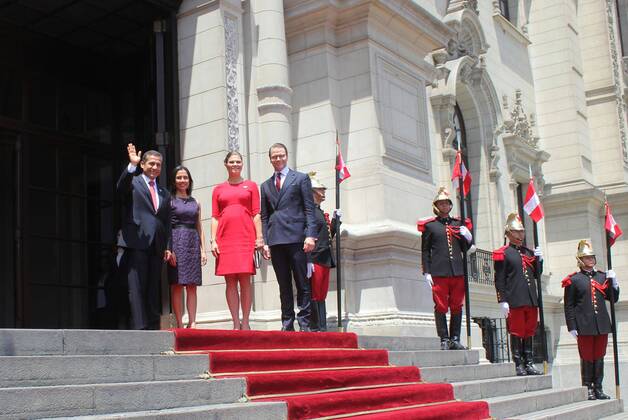 Crown Princess Victoria of Sweden meets President Humala in Peru