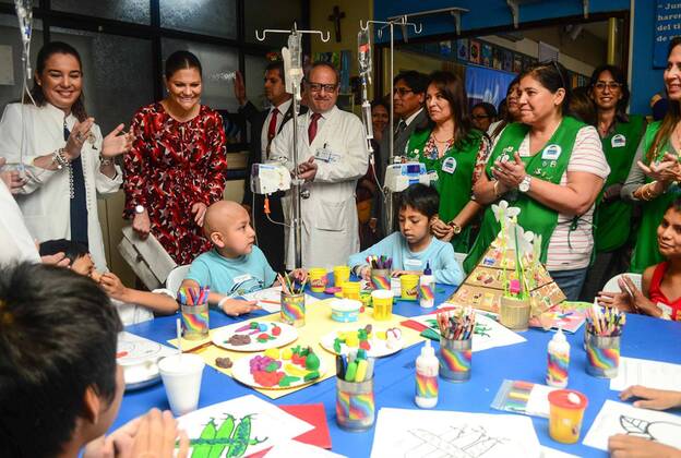 Crown Princess Victoria of Sweden visits children's hospital in Lima