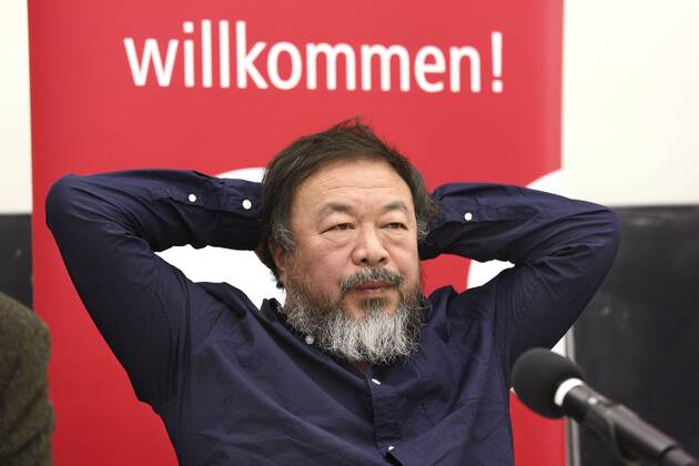 Ai Weiwei gives a PK at the UDK Berlin