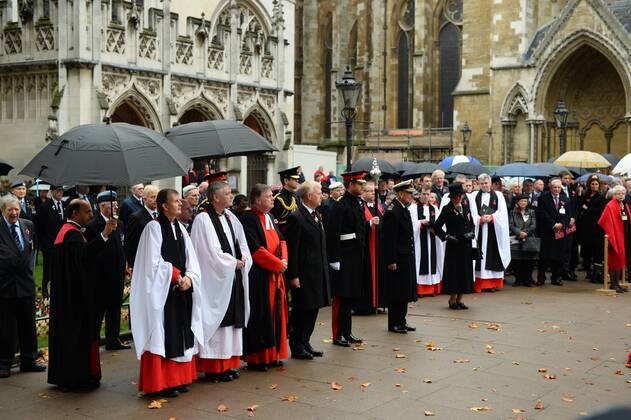 Prince Harry and Prince Philip open Field of Remembrance in London