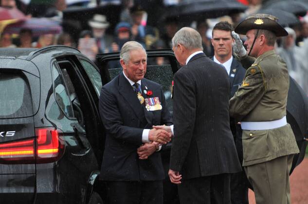 Prince Charles attends Remembrance Day in Canberra