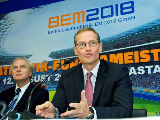 Michael Müller during PK for the European Athletics Championships 2018 in Berlin