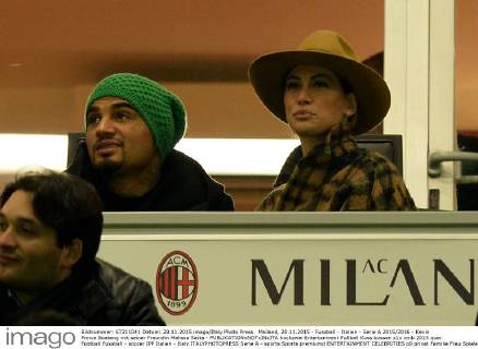 Kevin Prince Boateng making out with Melissa Satta in the stands