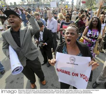 Protest against white-washed Oscars in Los Angeles