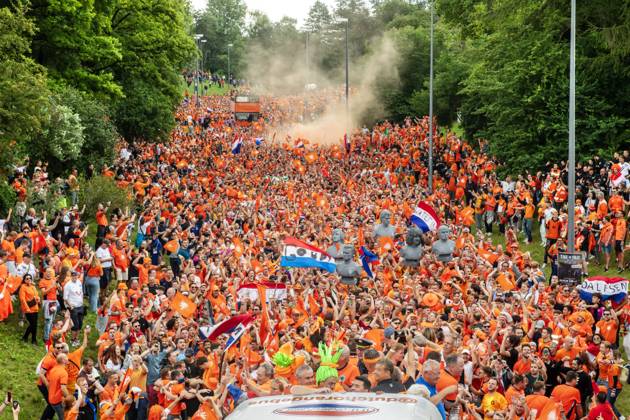 EURO 2024, fan march of the Dutch fans in Munich