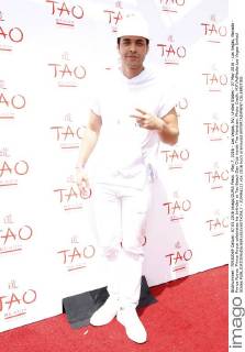 Prince Royce in front of Tao Beach Dayclub in Las Vegas