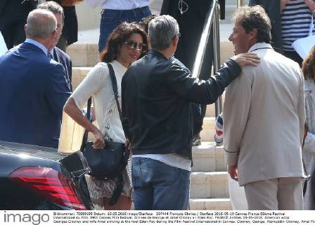 George and Amal Clooney - Arrival in Cannes