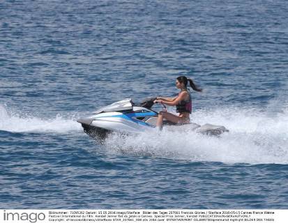 69th Festival de Cannes - Kendall Jenner rides a jet ski