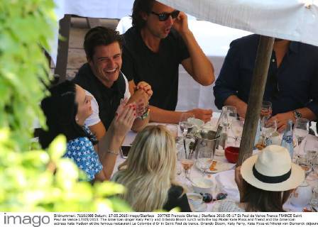 69th Festival de Cannes - Katie Perry, Orlando Bloom and Kate Moss together at lunch