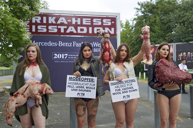 Berlin Fashion Week -PETA Protest Action