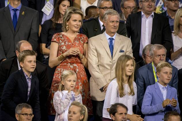 Belgium's royal family attends athletics meeting in Brussels